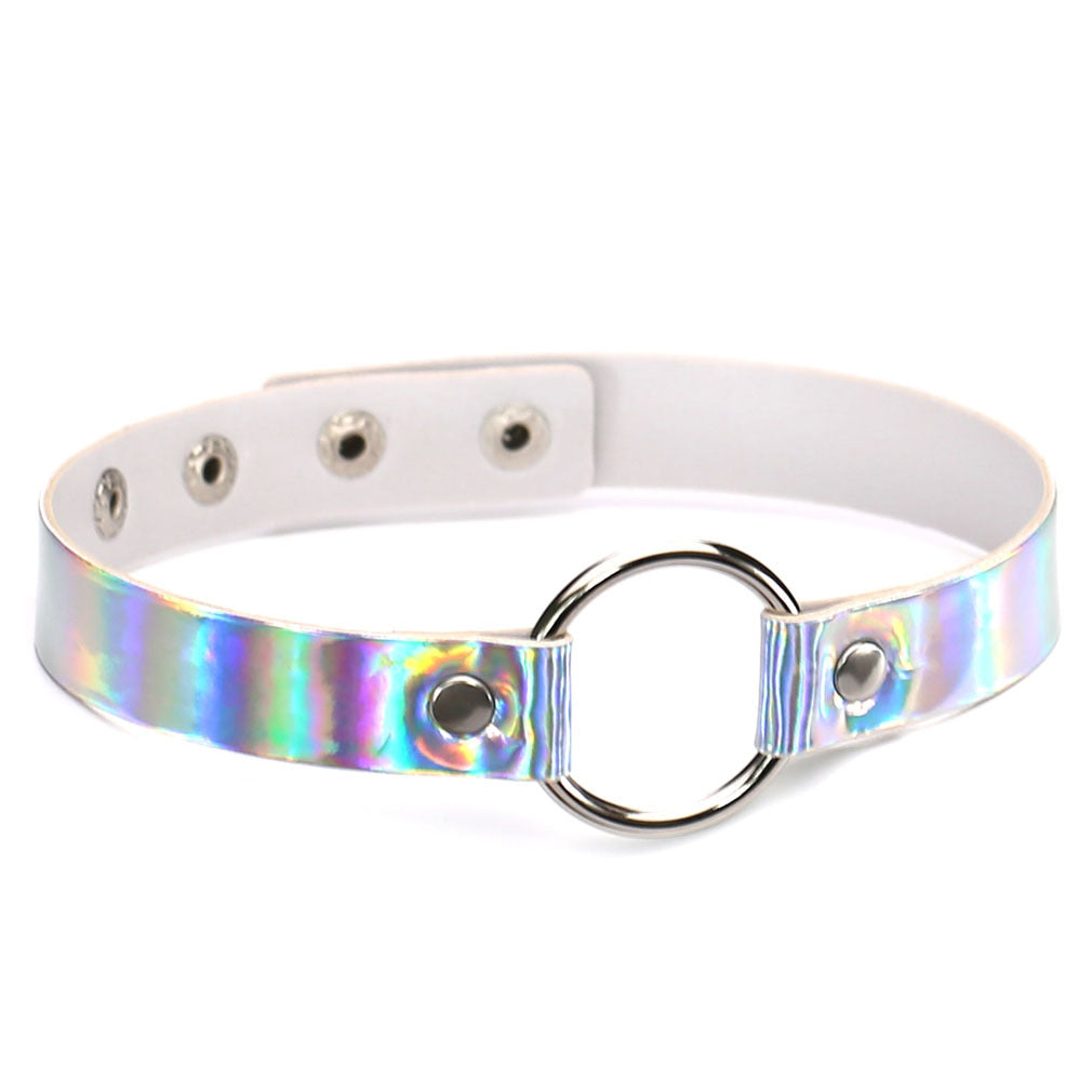 Trendy Street Punk Leather Circle Laser - 0 - Bijou Her - Color - Size - 