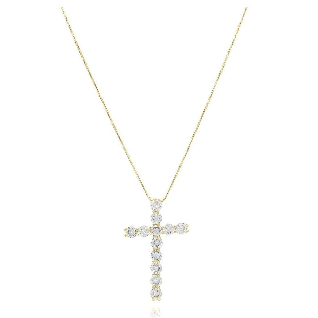 Silver Religious Cross Pendant Necklace - 16" with 2" Extender - Jewelry & Watches - Bijou Her -  -  - 