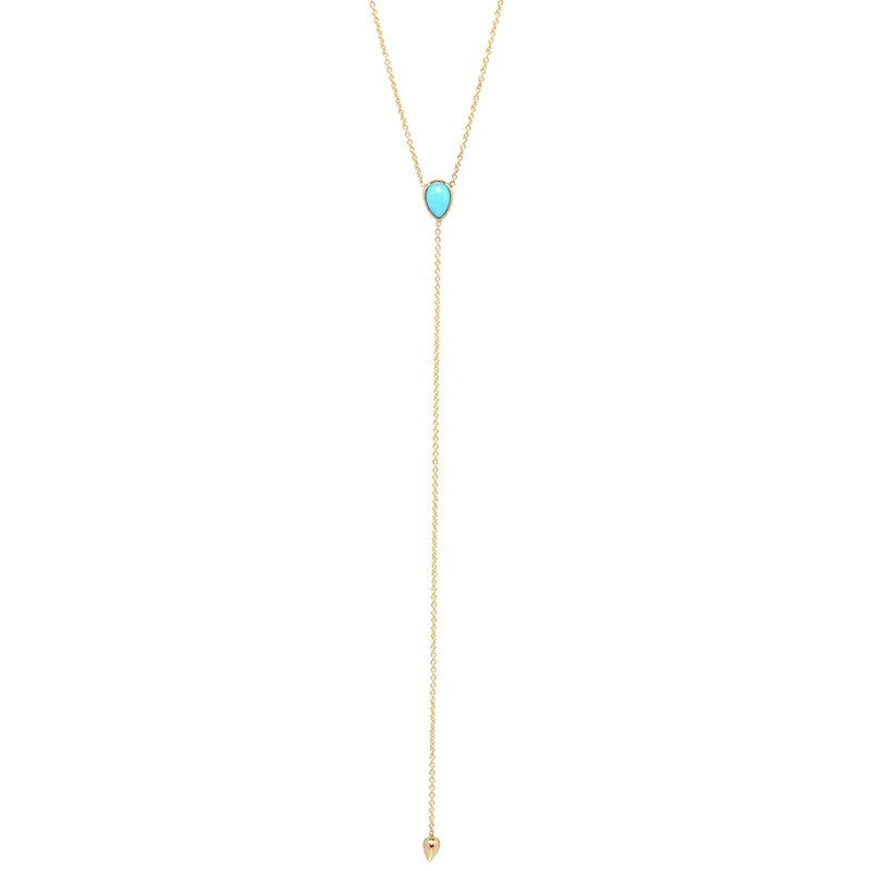 INS Wind Turquoise Clavicle Chain Geometry - 0 - Bijou Her - Color - style - 