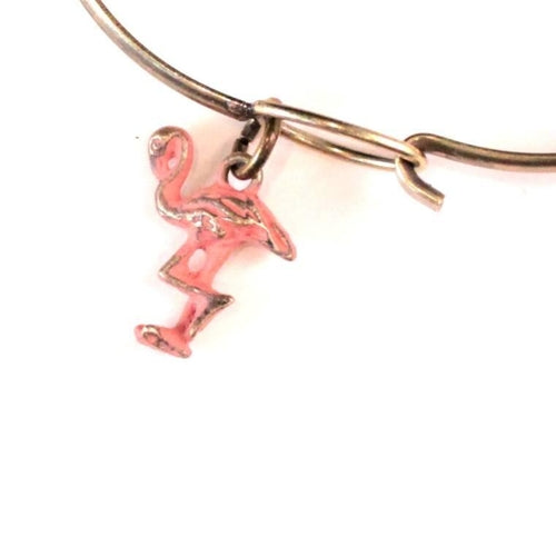 Hand-Painted Flamingo Charm Jewelry - Necklace, Bracelet, or Charm Only - Jewelry & Watches - Bijou Her - Color - Style - 