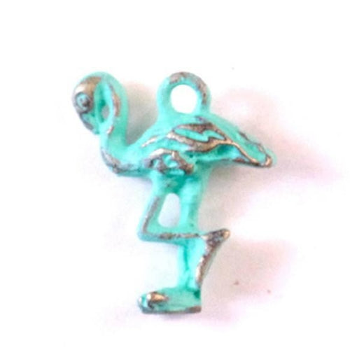 Hand-Painted Flamingo Charm Jewelry - Necklace, Bracelet, or Charm Only - Jewelry & Watches - Bijou Her - Color - Style - 