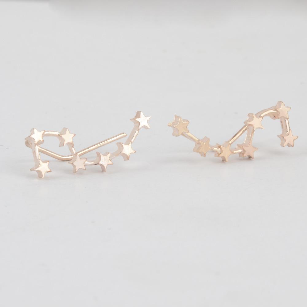 Starry Night Ear Crawlers - Zinc Alloy Earrings Set - Earrings - Bijou Her -  -  - 