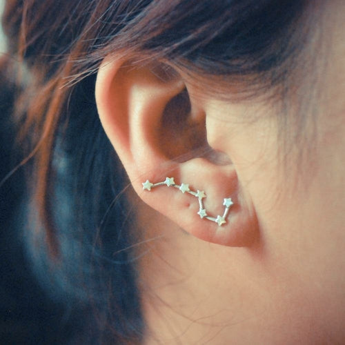 Starry Night Ear Crawlers - Zinc Alloy Earrings Set - Earrings - Bijou Her - Color -  - 