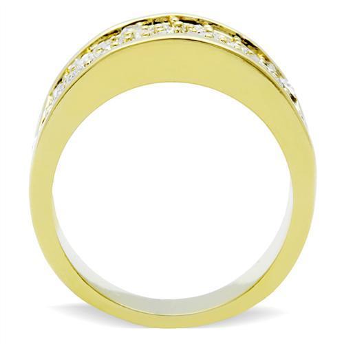 IP Gold Brass Ring with Top Grade Crystal - Ships in 1 Day - Jewelry & Watches - Bijou Her -  -  - 