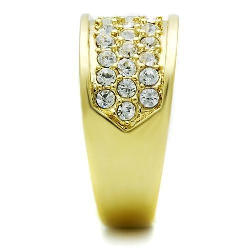 IP Gold Brass Ring with Top Grade Crystal - Ships in 1 Day - Jewelry & Watches - Bijou Her -  -  - 