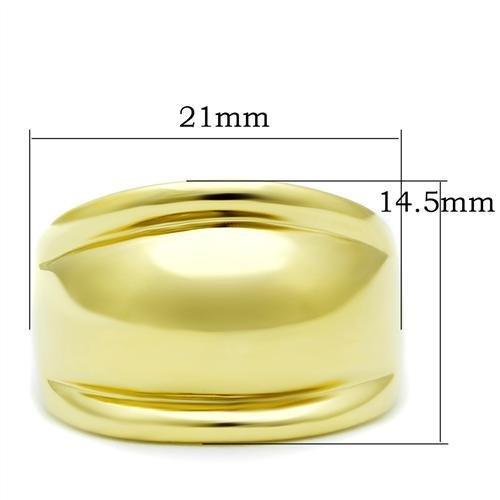 IP Gold Brass Ring - No Stone, Ships in 1 Day, 5.90g Weight - Jewelry & Watches - Bijou Her -  -  - 