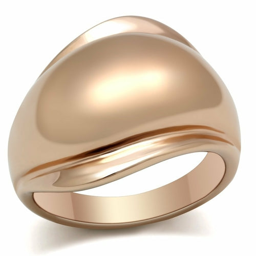 IP Rose Gold Brass Ring - No Stone, Ships in 1 Day, 5.70g Weight - Jewelry & Watches - Bijou Her - Size -  - 