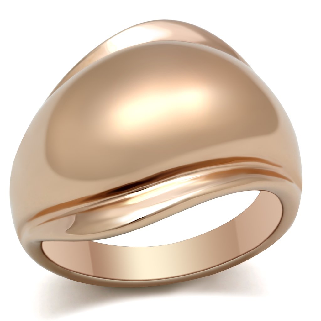 IP Rose Gold Brass Ring - No Stone, Ships in 1 Day, 5.70g Weight - Jewelry & Watches - Bijou Her -  -  - 