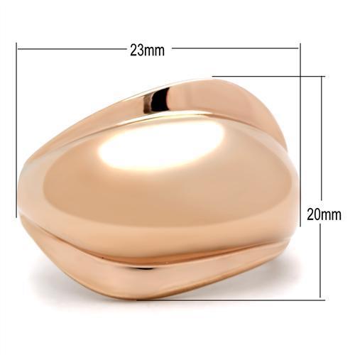IP Rose Gold Brass Ring - No Stone, Ships in 1 Day, 5.70g Weight - Jewelry & Watches - Bijou Her -  -  - 