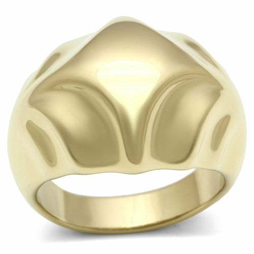 IP Gold Brass Ring - No Stone, Ships in 1 Day, 8.30g Weight - Jewelry & Watches - Bijou Her - Size -  - 