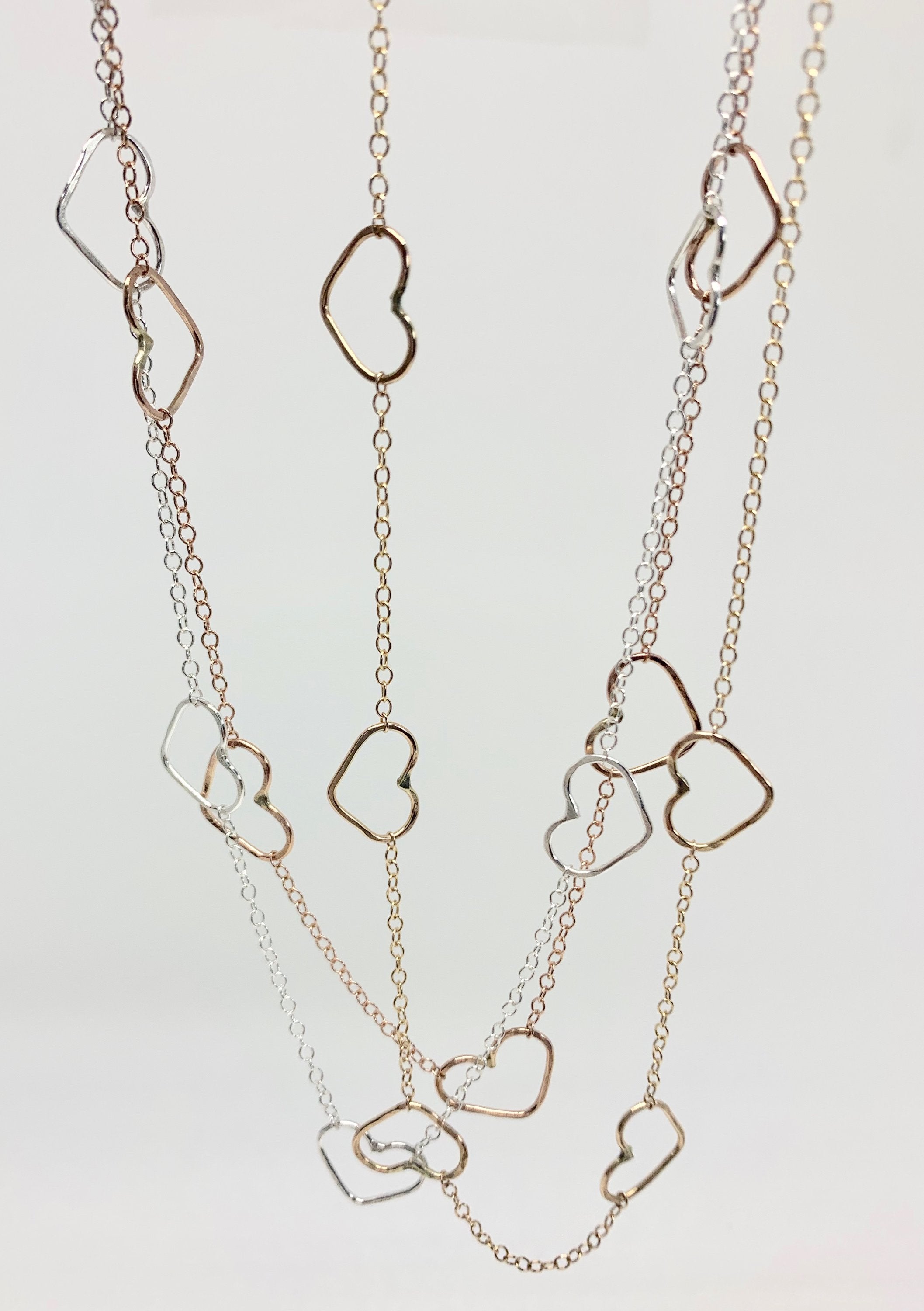 Handmade Heart Chakra Choker Necklace in Sterling Silver, Rose Gold Fill, or Yellow Gold Fill - Perfect for Weddings, Festivals, and Beach Days! - Jewelry & Watches - Bijou Her -  -  - 