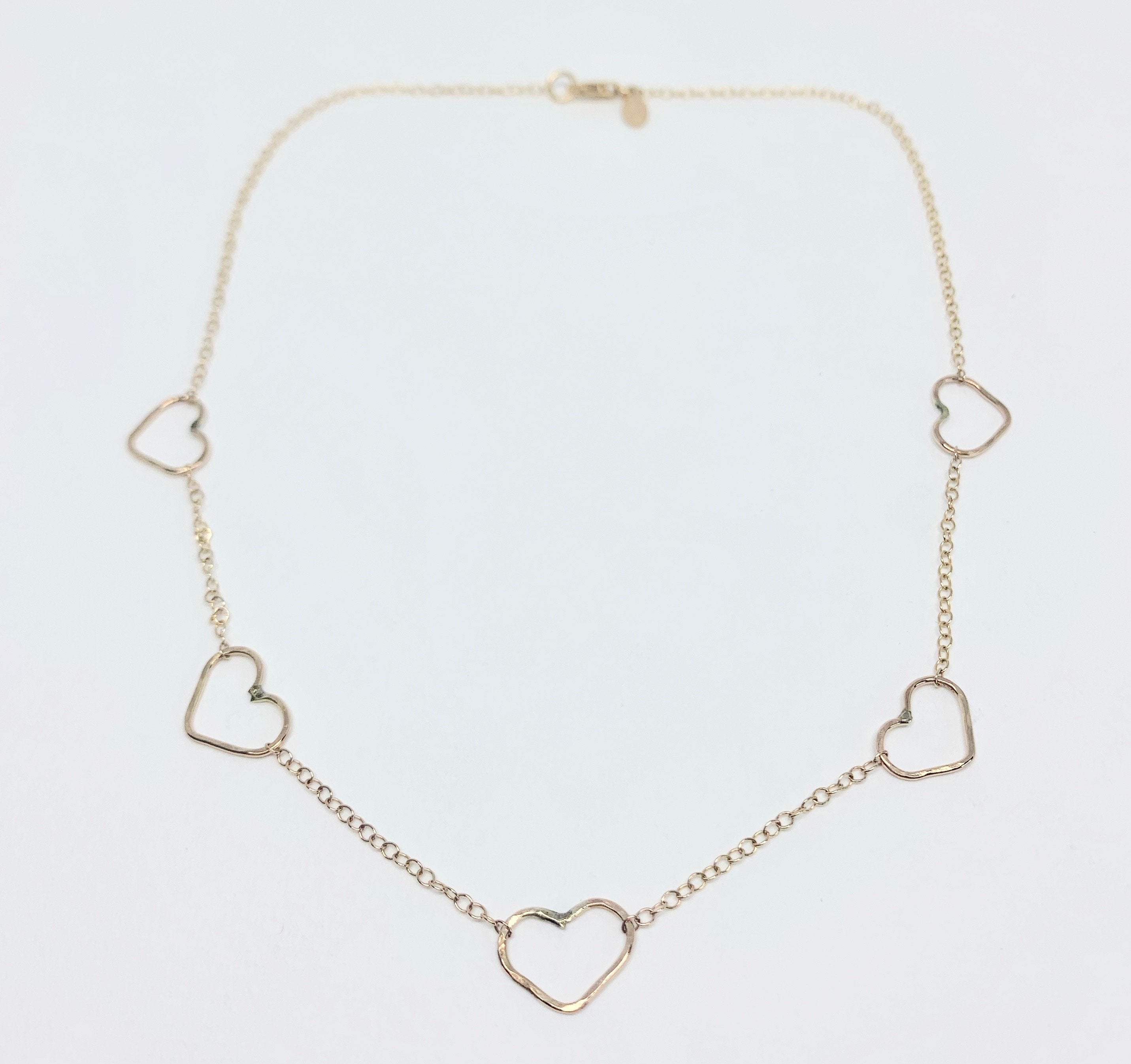 Handmade Heart Chakra Choker Necklace in Sterling Silver, Rose Gold Fill, or Yellow Gold Fill - Perfect for Weddings, Festivals, and Beach Days! - Jewelry & Watches - Bijou Her -  -  - 