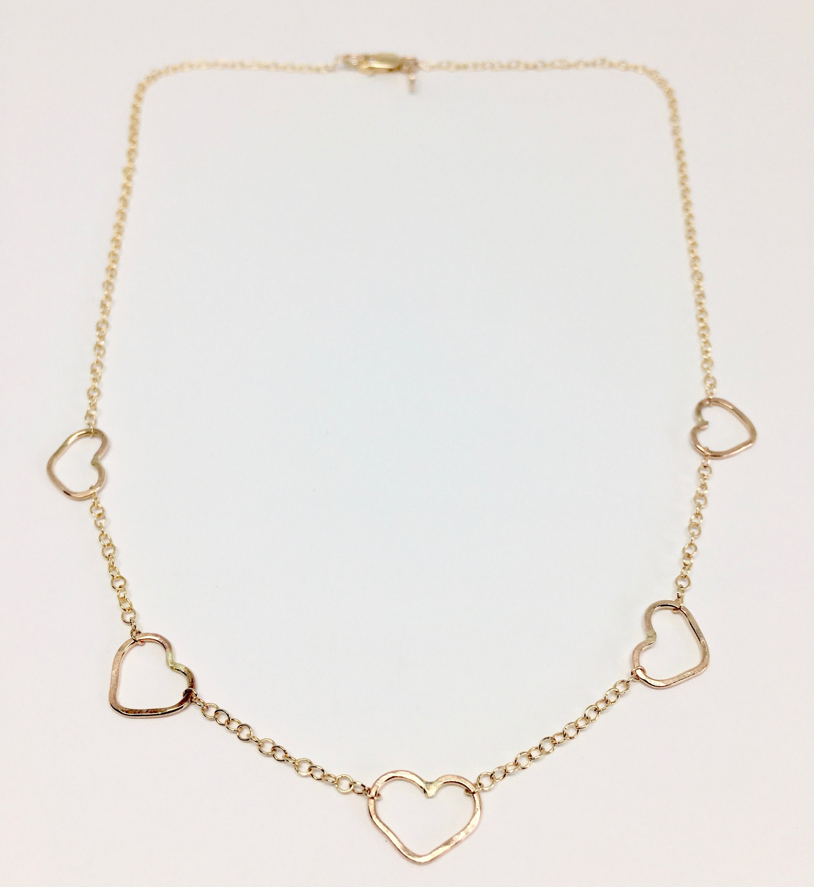 Handmade Heart Chakra Choker Necklace in Sterling Silver, Rose Gold Fill, or Yellow Gold Fill - Perfect for Weddings, Festivals, and Beach Days! - Jewelry & Watches - Bijou Her -  -  - 