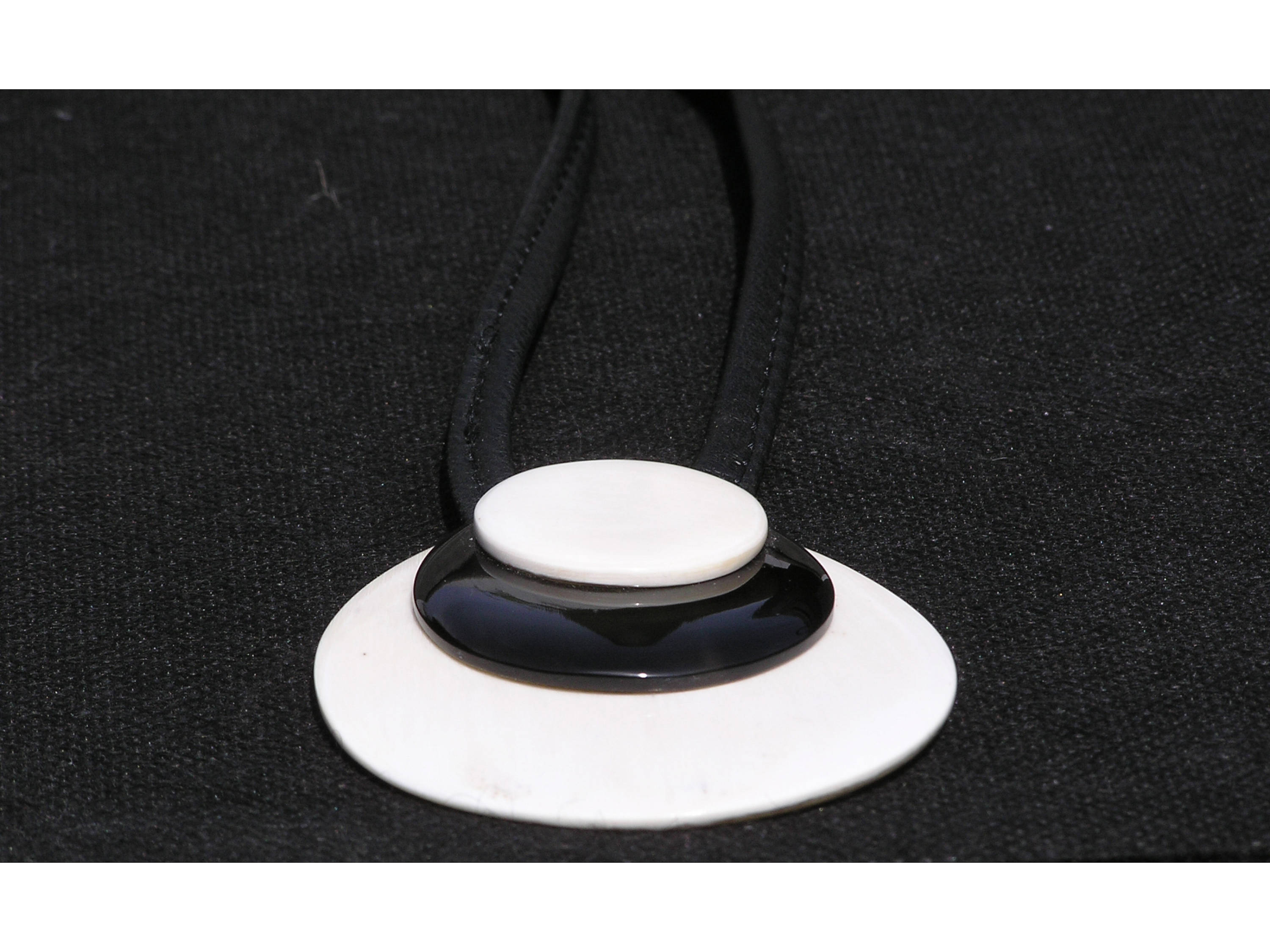 Handmade White Horn Pendant with Unique Drop Shape and Natural Leather Cord - Jewelry & Watches - Bijou Her -  -  - 