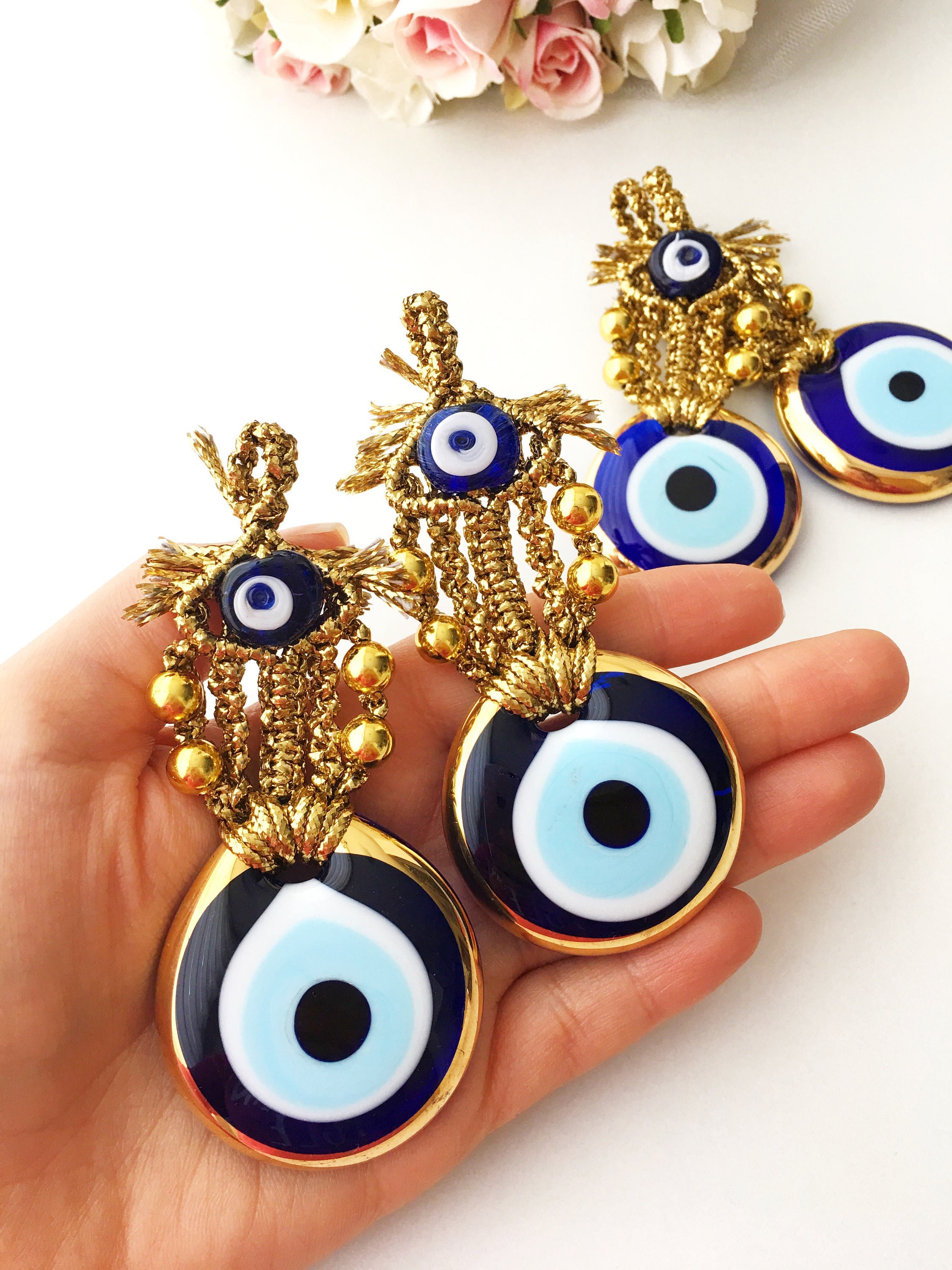 Unique Wedding Favors: 5pcs Evil Eye Bead Nazar Boncuk Charm Gifts - Jewelry & Watches - Bijou Her -  -  - 