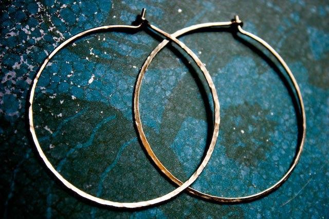 Handmade Crescent Moon Hoop Earrings - The Ranch Collection - Jewelry & Watches - Bijou Her -  -  - 