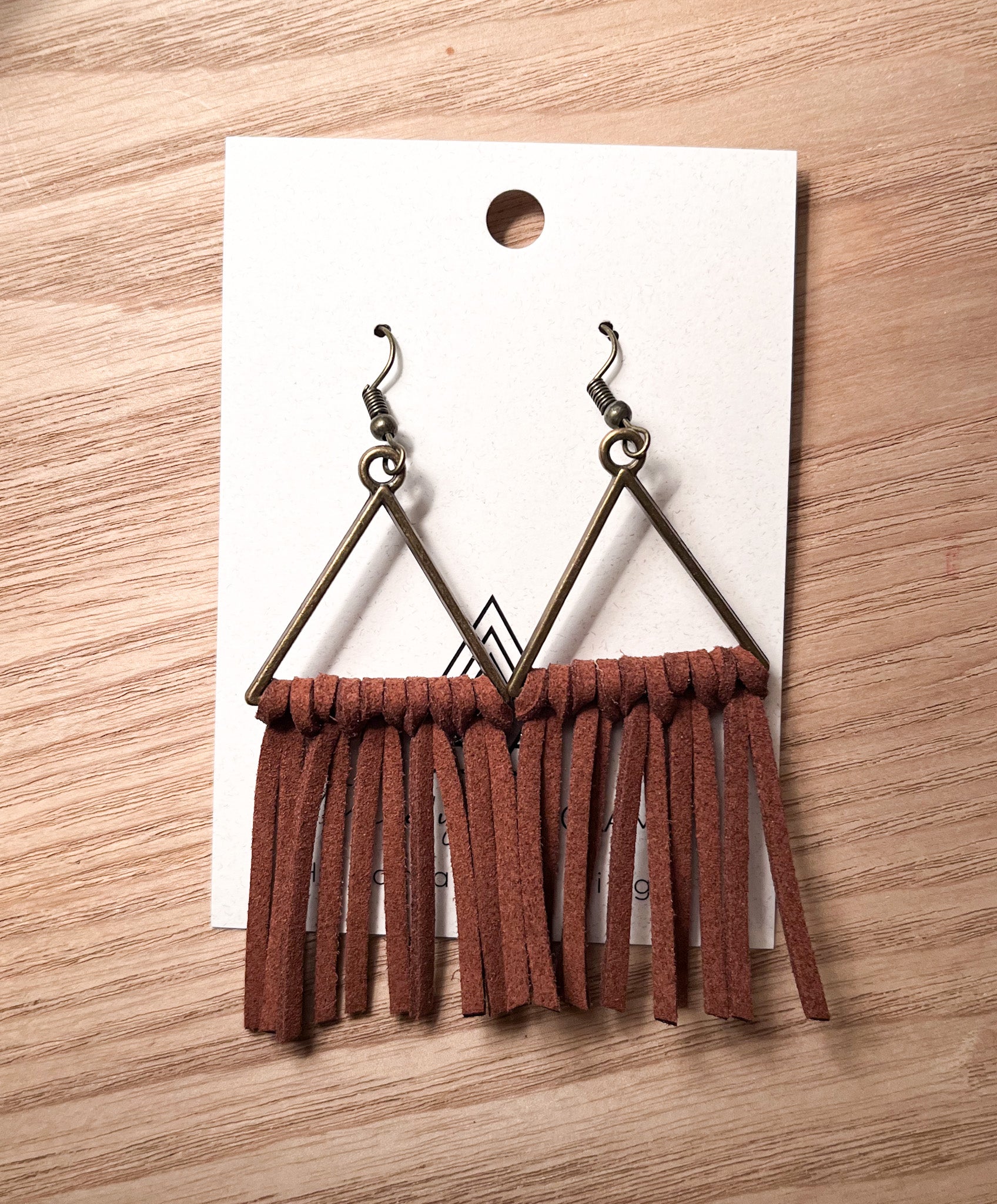 Lightweight Faux Leather Triangles - Lead and Nickel Free - Earrings - Bijou Her -  -  - 