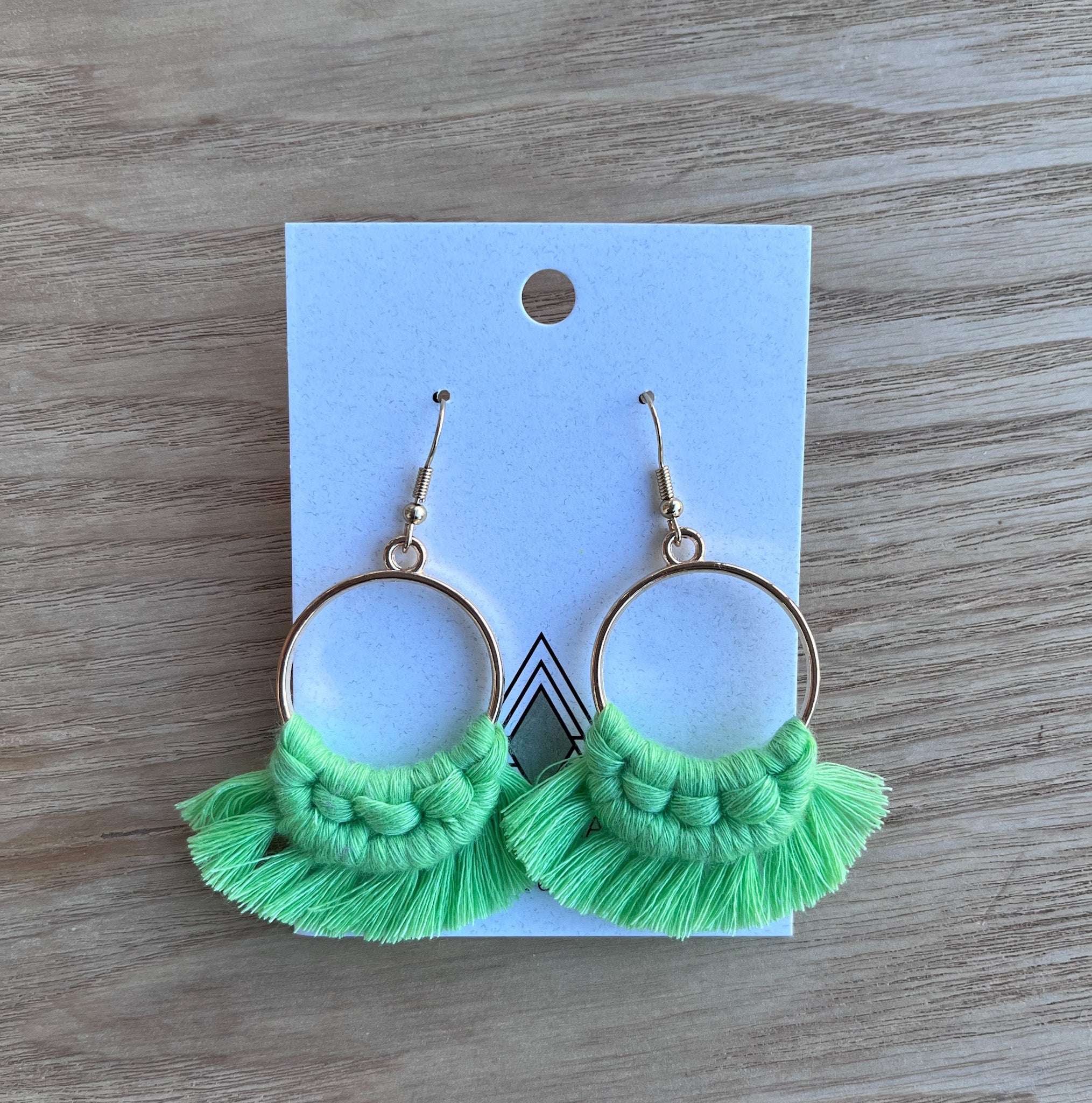 Lightweight Spring Green Cotton Rounds - Lead and Nickel Free - Earrings - Bijou Her -  -  - 