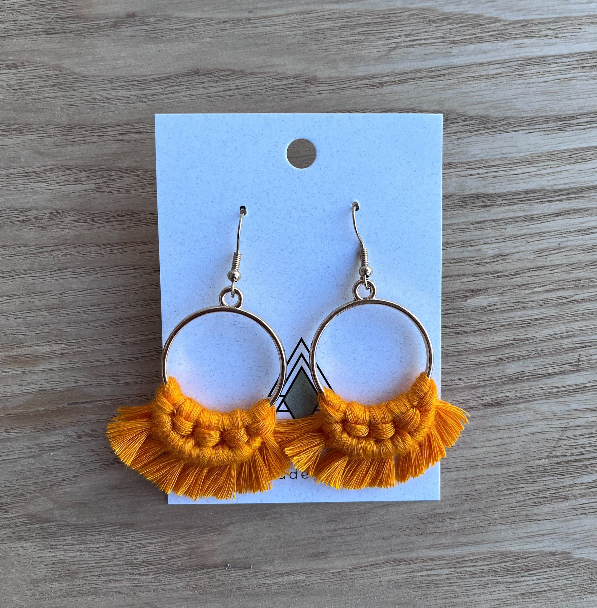 Lightweight Spring Orange Cotton Rounds for Lead and Nickel-Free Body Jewelry with Plant Design - Earrings - Bijou Her -  -  - 