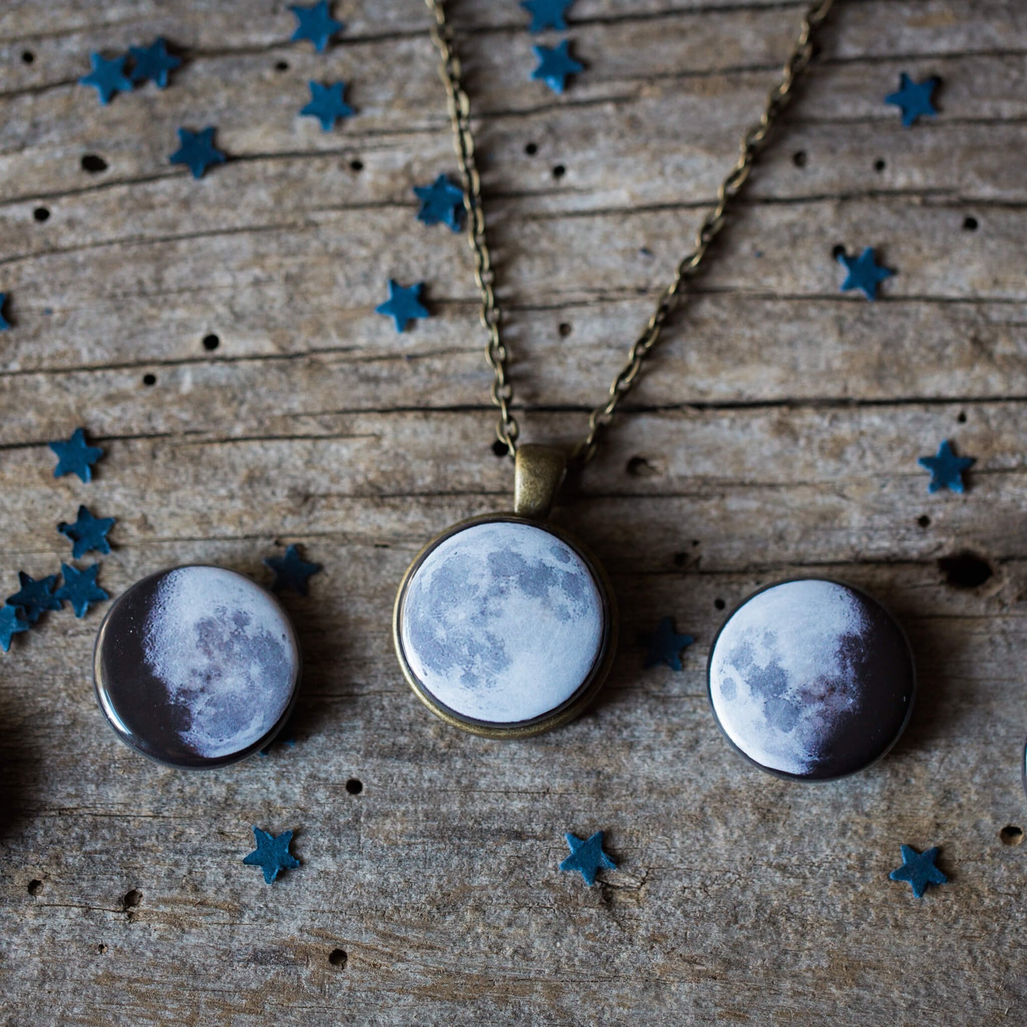 Interchangeable Moon Phase Necklace - Jewelry & Watches - Bijou Her -  -  - 
