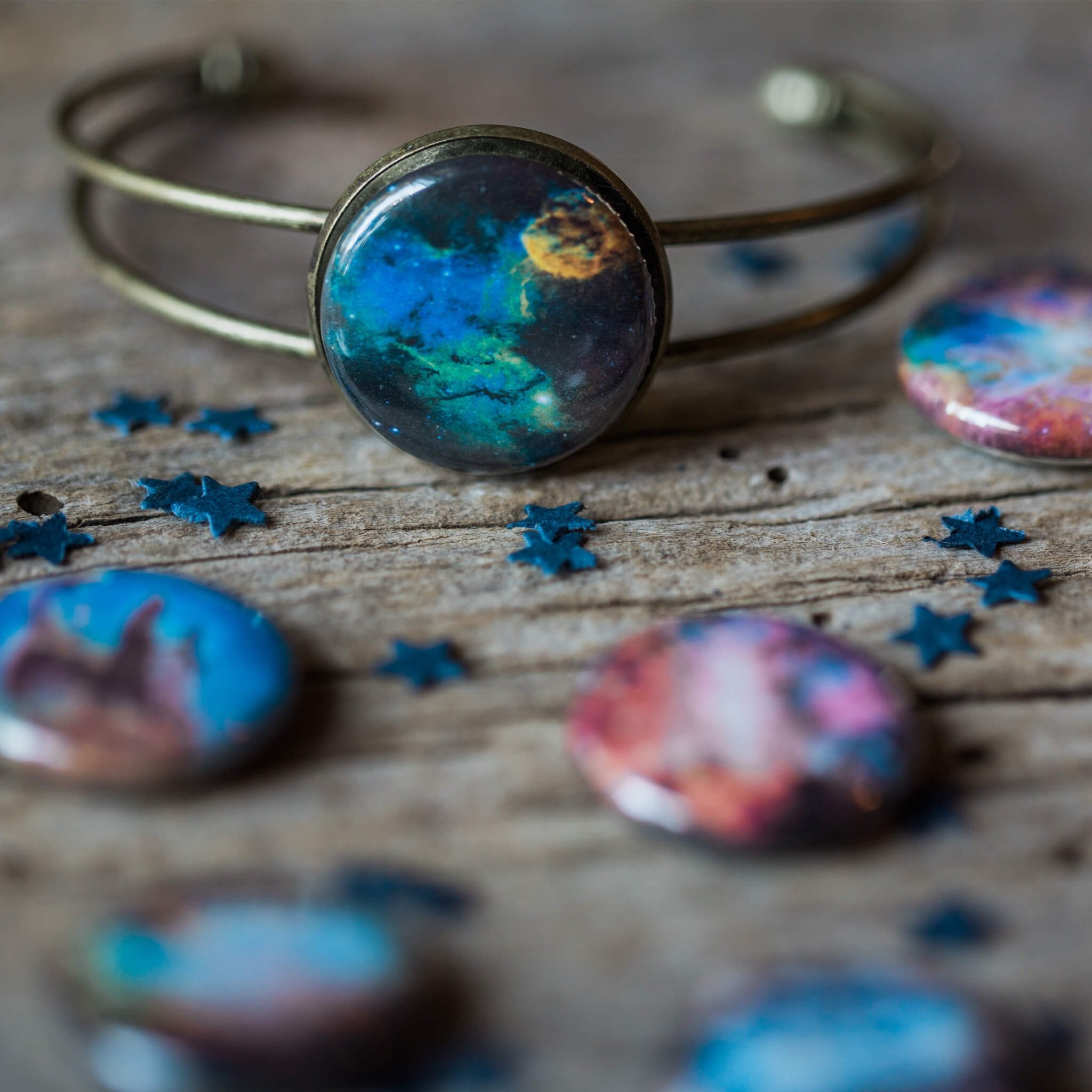 Interchangeable Nebula Cuff Bracelet - Magnetic Space Jewelry Set - Jewelry & Watches - Bijou Her -  -  - 