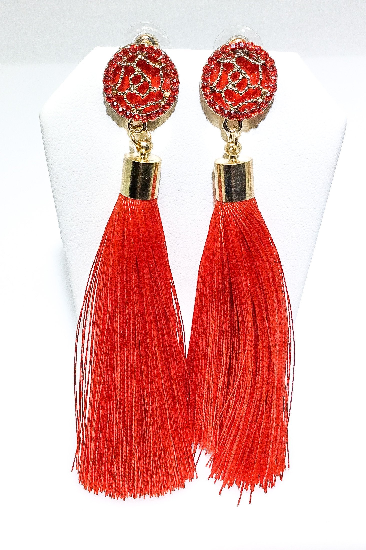 Tassel Drop Earrings - High-Quality Zinc Alloy, Multiple Colors, Special Occasion Statement - Earrings - Bijou Her -  -  - 