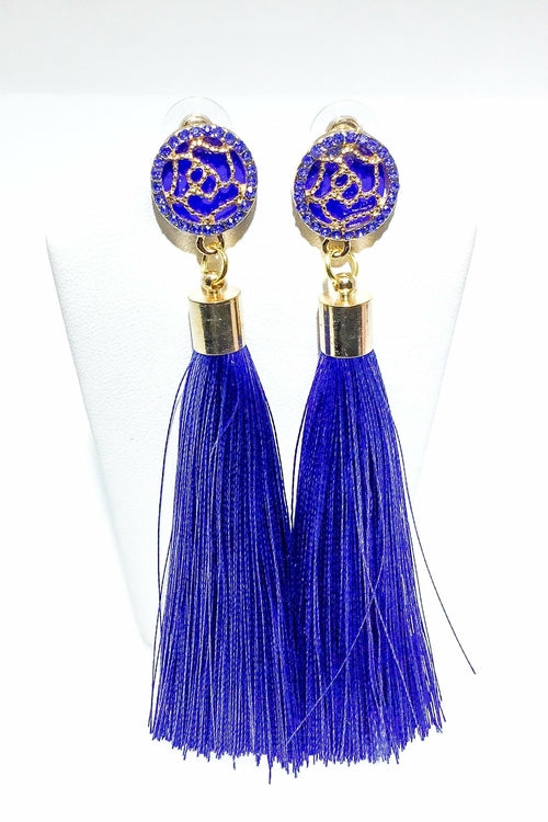 Tassel Drop Earrings - High-Quality Zinc Alloy, Multiple Colors, Special Occasion Statement - Earrings - Bijou Her - Color -  - 