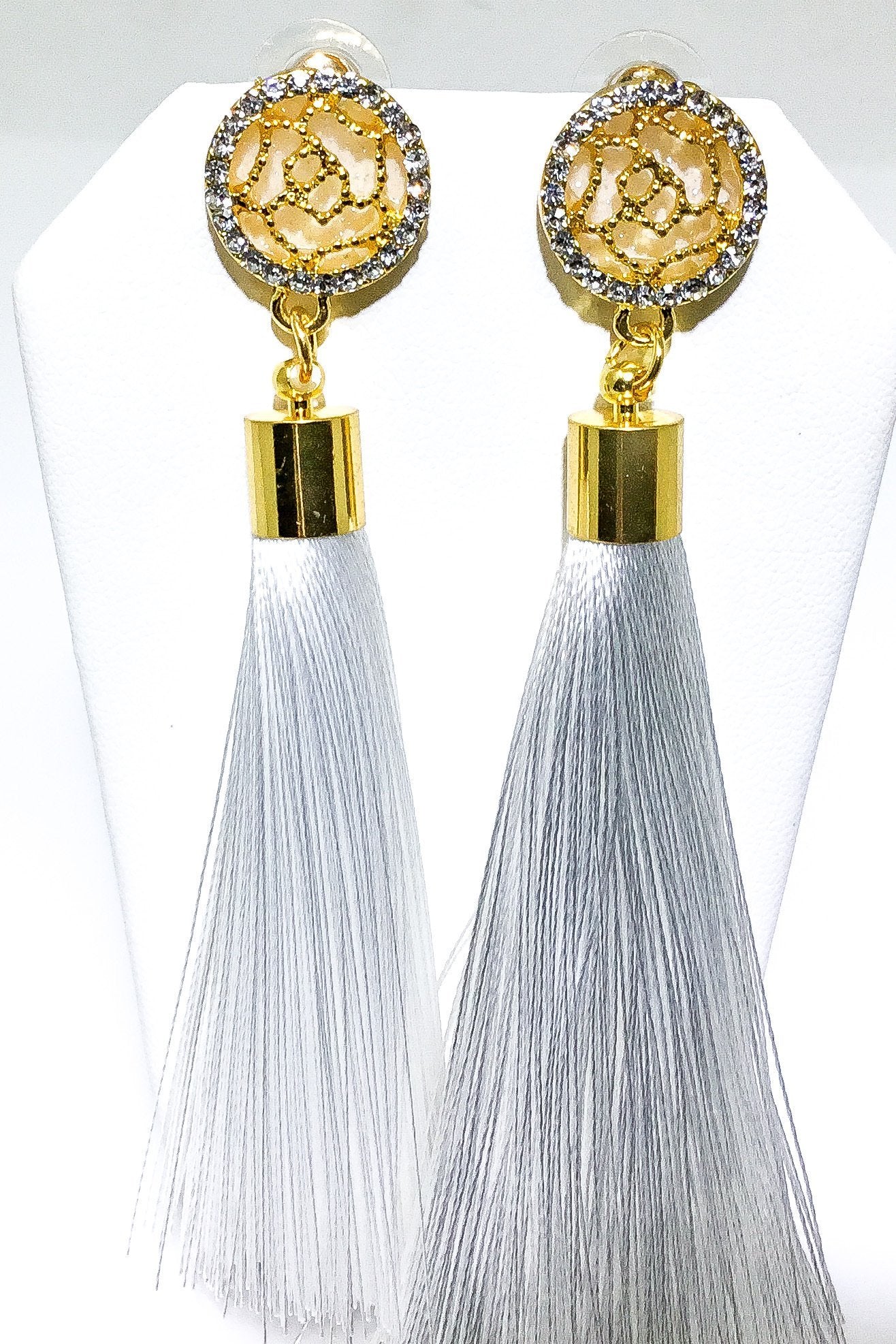 Tassel Drop Earrings - High-Quality Zinc Alloy, Multiple Colors, Special Occasion Statement - Earrings - Bijou Her -  -  - 