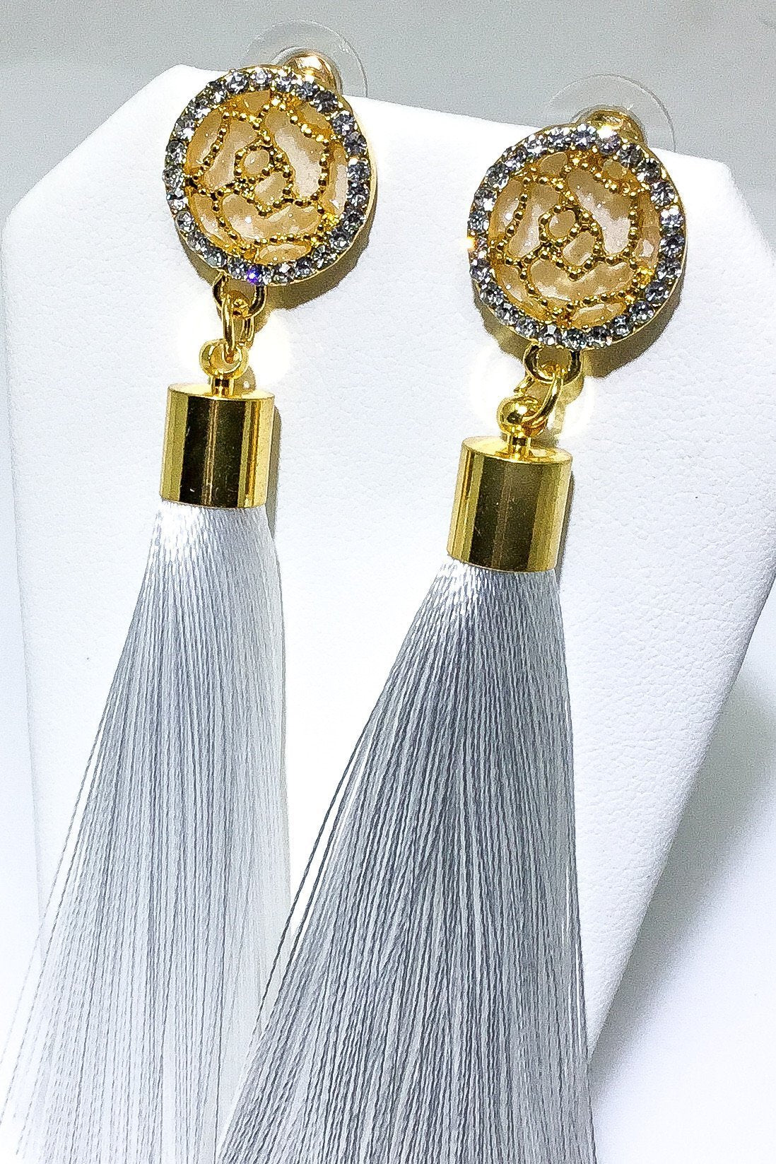 Tassel Drop Earrings - High-Quality Zinc Alloy, Multiple Colors, Special Occasion Statement - Earrings - Bijou Her -  -  - 