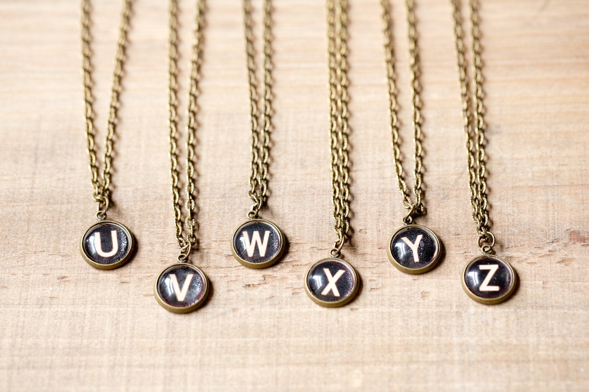 Vintage Dome Initial Necklace - Add Charm to Any Outfit! - Jewelry & Watches - Bijou Her -  -  - 