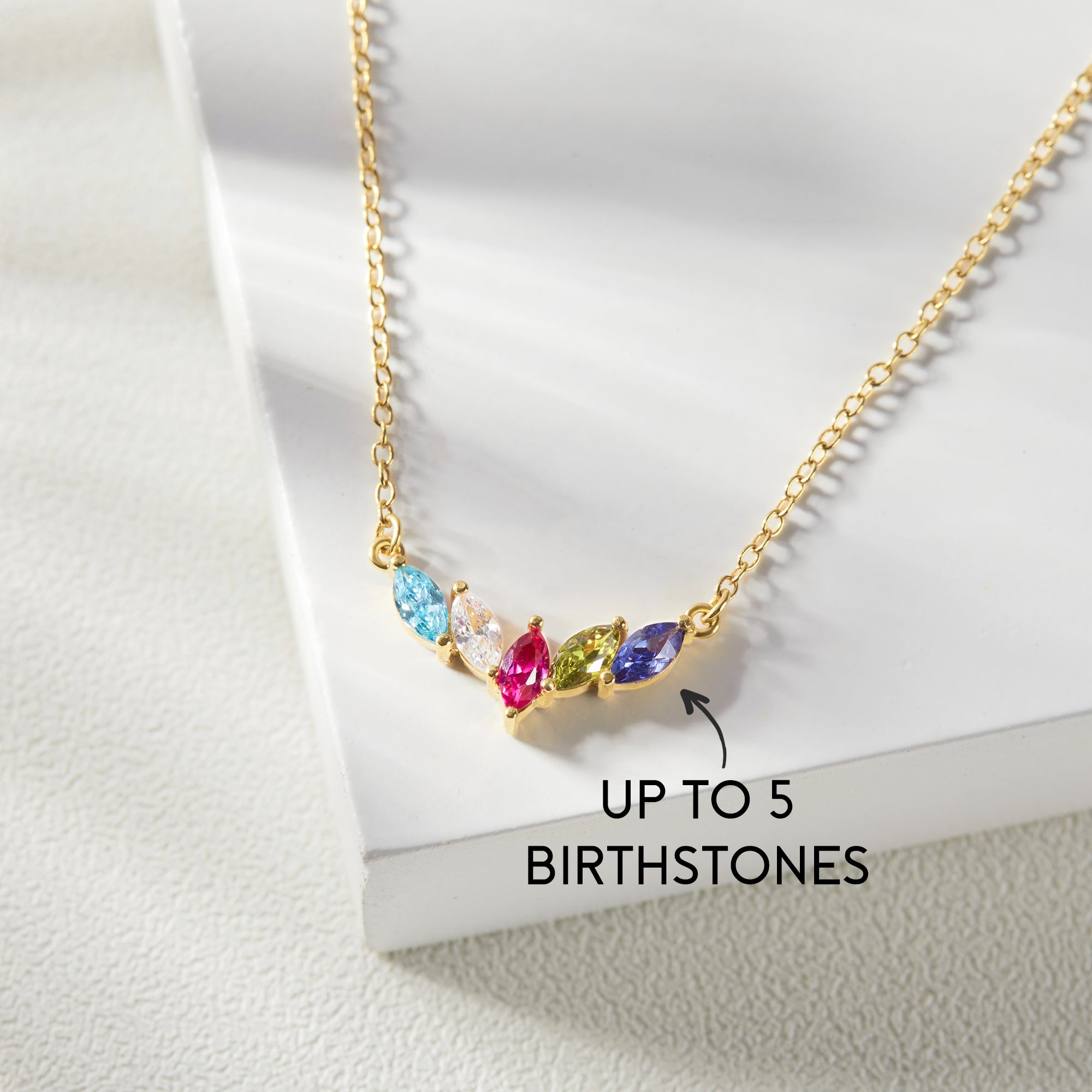 Personalized Mom Necklace with Birthstones - 925 Sterling Silver & 18K Gold Plated Jewelry for Mother's Day & Special Occasions - Necklaces - Bijou Her -  -  - 