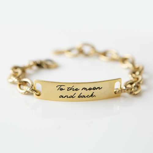 Inspiring Mantra Link Bracelet - Adjustable and Layerable - Jewelry & Watches - Bijou Her - Finish -  - 