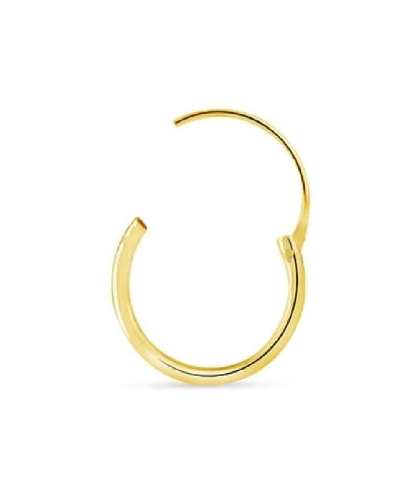 Handmade Sterling Silver Huggie Hoop Earring - Classic Cartilage, Septum, Nose Ring Body Piercing Jewelry - Jewelry & Watches - Bijou Her -  -  - 