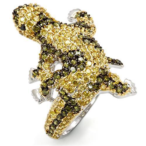 Paloma Animal Cocktail Ring - Gold+Ruthenium Brass with AAA CZ Stones - Jewelry & Watches - Bijou Her -  -  - 