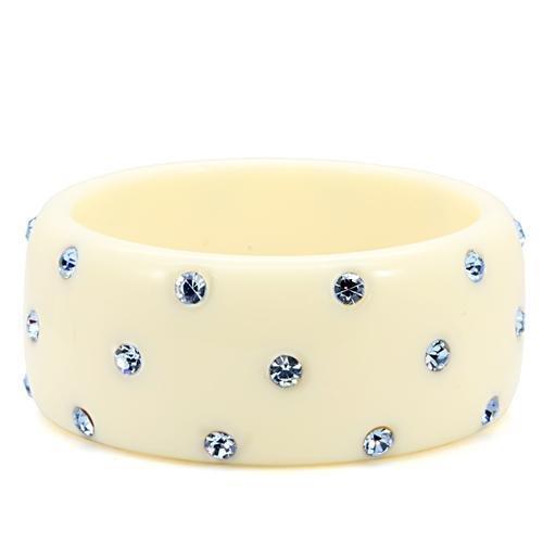 Light Sapphire Resin Bangle with Top Grade Crystal - Backordered, 68g - Jewelry & Watches - Bijou Her -  -  - 