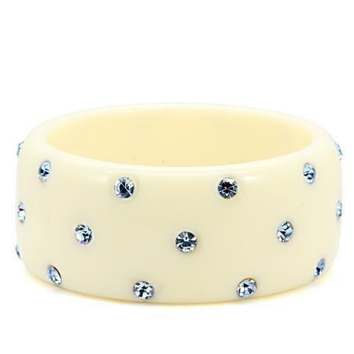 Light Sapphire Resin Bangle with Top Grade Crystal - Backordered, 68g - Jewelry & Watches - Bijou Her - Size -  - 