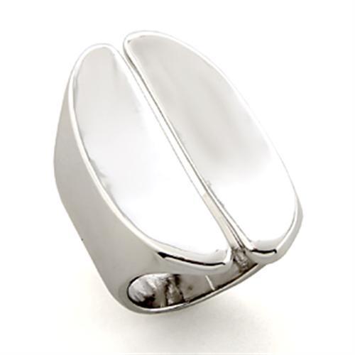 Rhodium White Metal Ring - No Stone, 4-7 Day Shipping Lead Time - Jewelry & Watches - Bijou Her -  -  - 