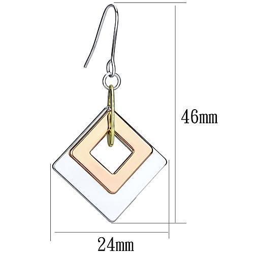 Rhodium, Gold, and Rose Gold Iron Earrings - No Stone, 4-7 Day Shipping Lead Time - Jewelry & Watches - Bijou Her -  -  - 