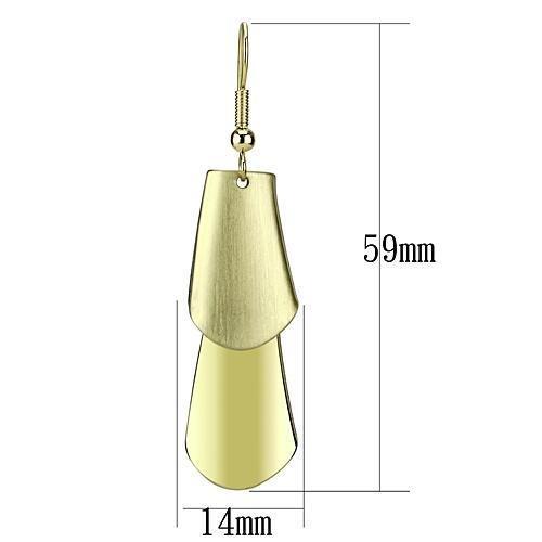 Matte Gold & Gold Iron Earrings - No Stone, 4-7 Day Shipping Lead Time - Jewelry & Watches - Bijou Her -  -  - 