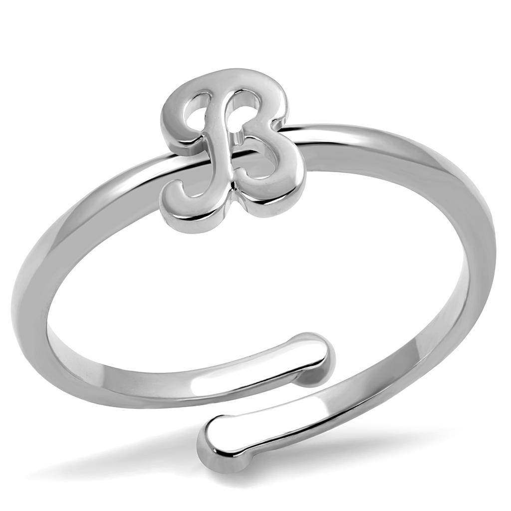 Rhodium Brass Ring - No Stone, 4-7 Day Shipping Lead Time, 1.54g Weight - Jewelry & Watches - Bijou Her -  -  - 