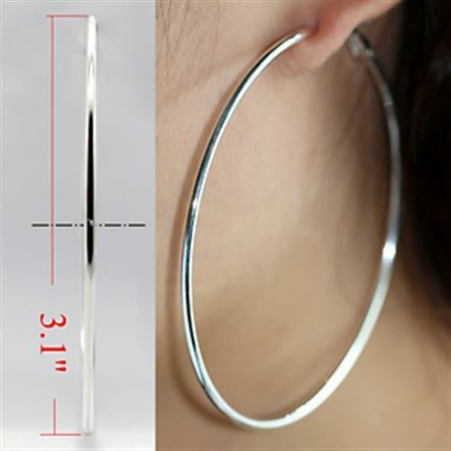 Silver Brass Earrings - No Stone, Ships in 1 Day, 5.80g Weight - Jewelry & Watches - Bijou Her - Title -  - 