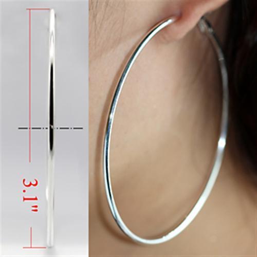 Silver Brass Earrings - No Stone, Ships in 1 Day, 5.80g Weight - Jewelry & Watches - Bijou Her -  -  - 