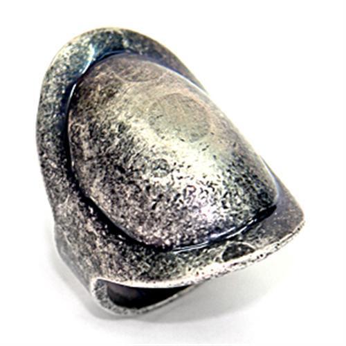 Ruthenium Brass Ring - No Stone, In Stock, 11.60g Weight - Jewelry & Watches - Bijou Her -  -  - 