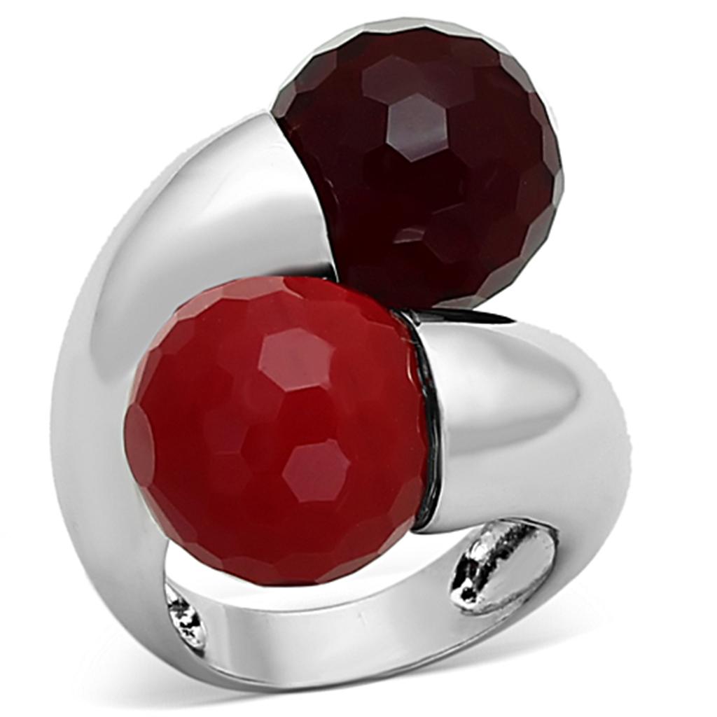 Limited Offer Rhodium Brass Ring with Multi-Color Synthetic Glass Stone - Rings - Bijou Her -  -  - 