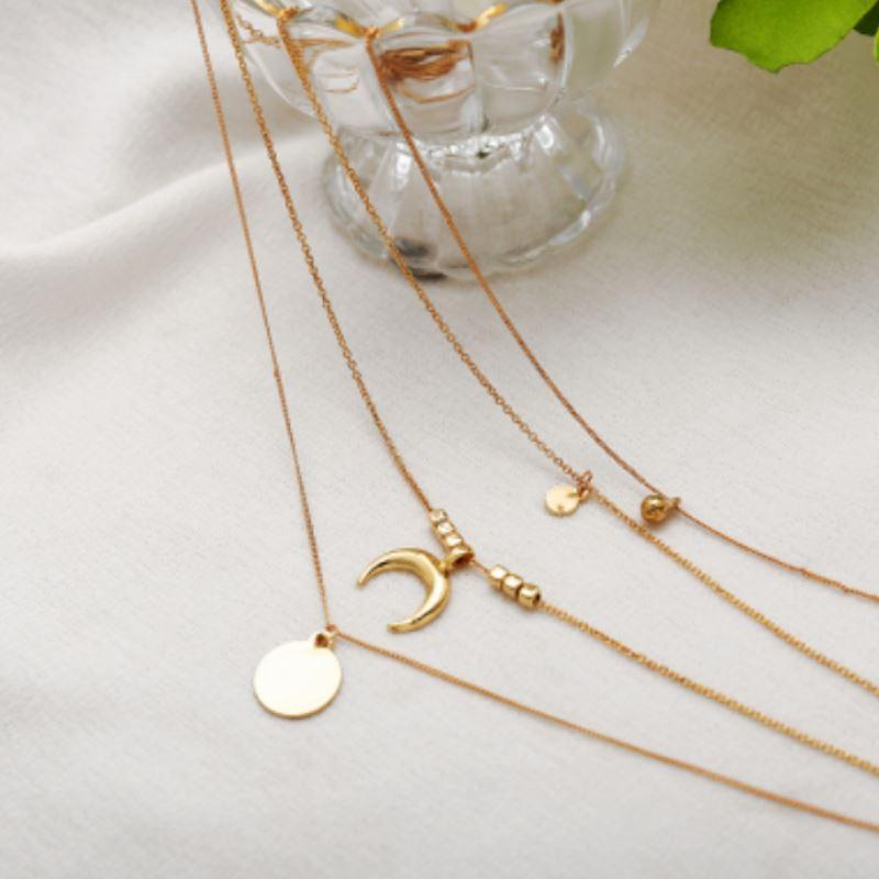 Golden Four-Layer Necklace - High-Quality Zinc Alloy Jewelry - Necklaces - Bijou Her -  -  - 