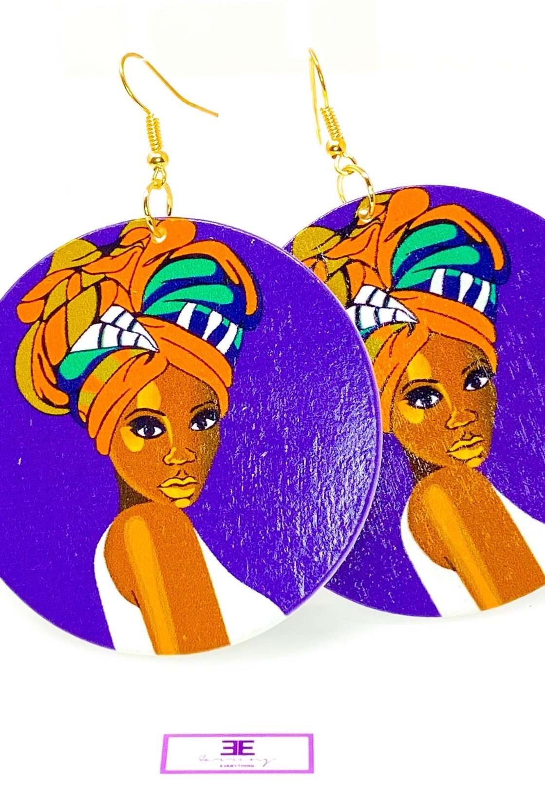 Nubian Wood Hoop Earrings - Cultural Statement Jewelry - Earrings - Bijou Her -  -  - 