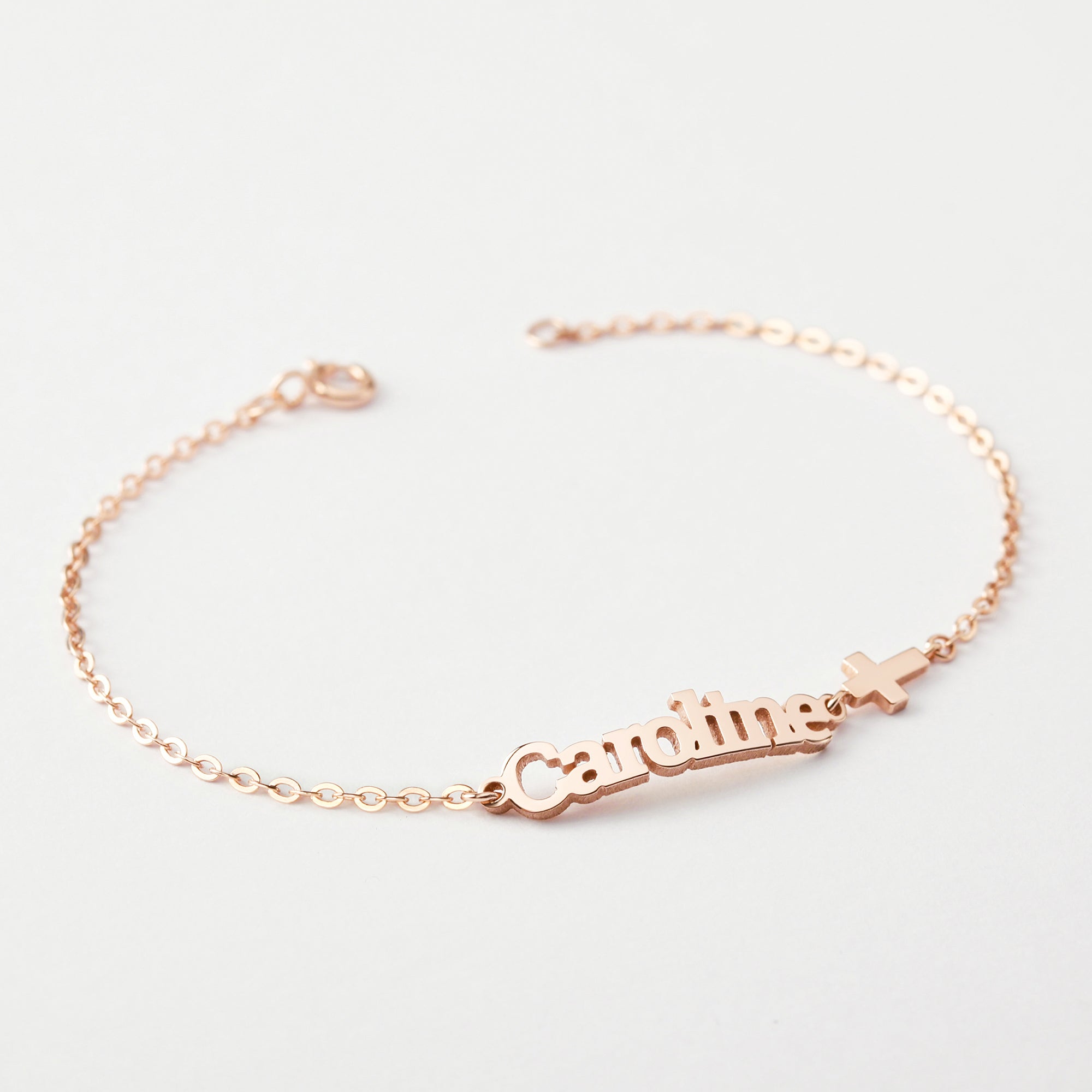 Personalized Name Bracelet - Sterling Silver with Charm Pendant - Bracelets - Bijou Her -  -  - 