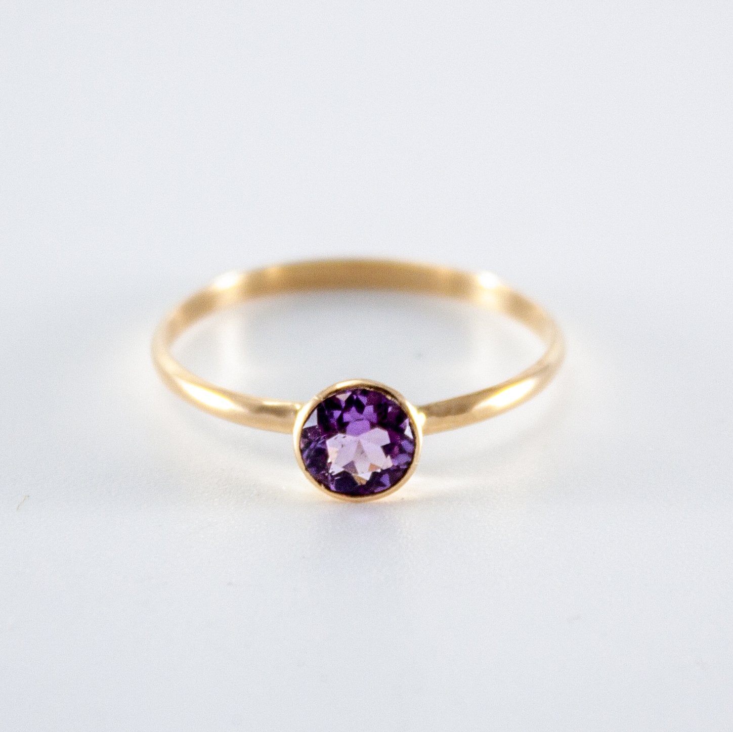 Pink Amethyst 14k Gold Filled Bezel Ring - Highlighted Gemstone - Jewelry & Watches - Bijou Her -  -  - 