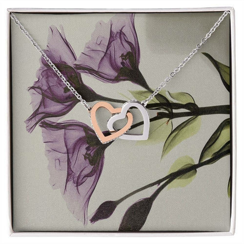 Interlocking Hearts Necklace with CZ Crystals - Perfect Gift for Special Occasions - Jewelry & Watches - Bijou Her - Title - Box Choice - 