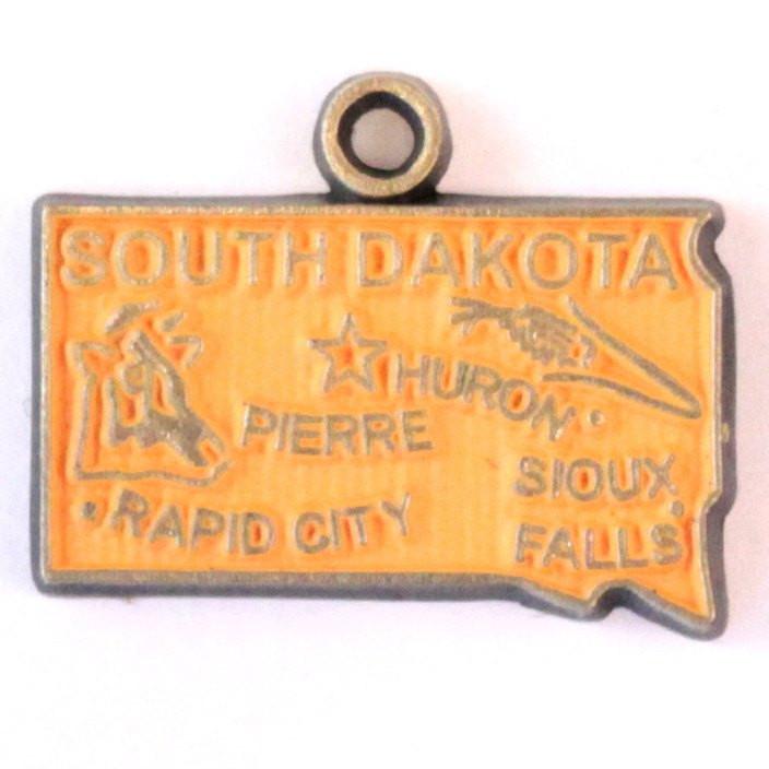 Hand-Painted South Dakota State Love Charm Jewelry - Necklace or Bracelet - Jewelry & Watches - Bijou Her -  -  - 
